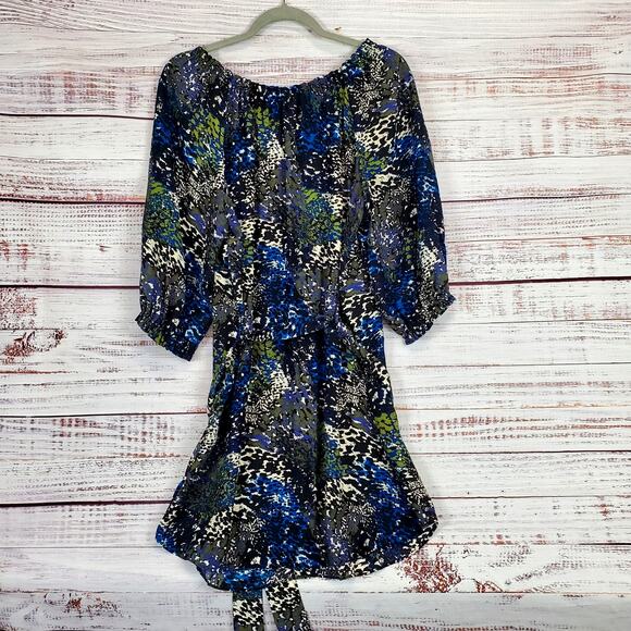 Alice & Trixie Silk Cottagecore Blue Paisley Dress & Sash M Boho Country Whimsy - Picture 3 of 13